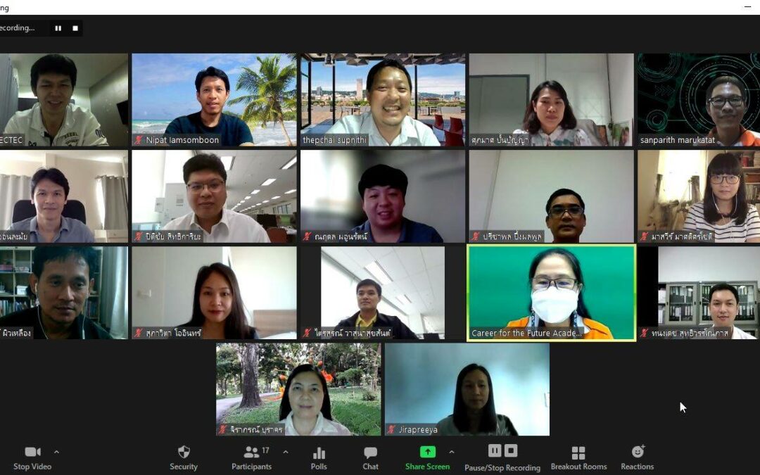 Career for the Future Academy จัดอบรม หลักสูตรฝึกอบรม  AI for Thai: Thai AI Service Platform สำหรับผู้บริหาร ถ่ายทอดสดในระบบ Online ผ่านโปรแกรม Zoom